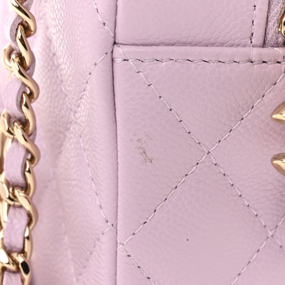 Chanel Caviar Quilted CC Mini Classic Backpack Light Purple 11 of 12