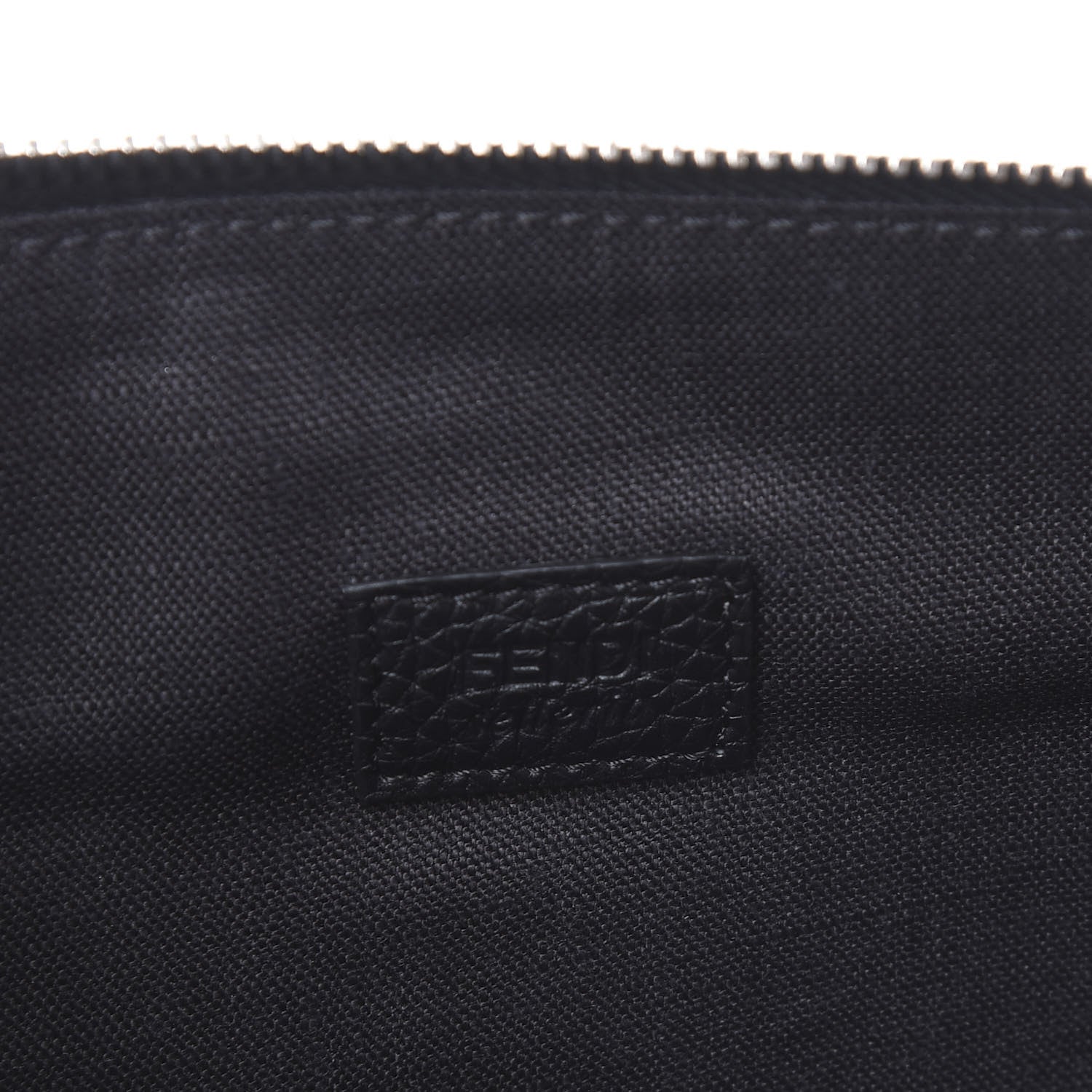 Fendi Cuoio Romano Monster Eyes Metal Stitch Pouch Black 7 of 9