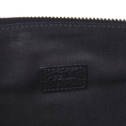 Fendi Cuoio Romano Monster Eyes Metal Stitch Pouch Black 7 of 9