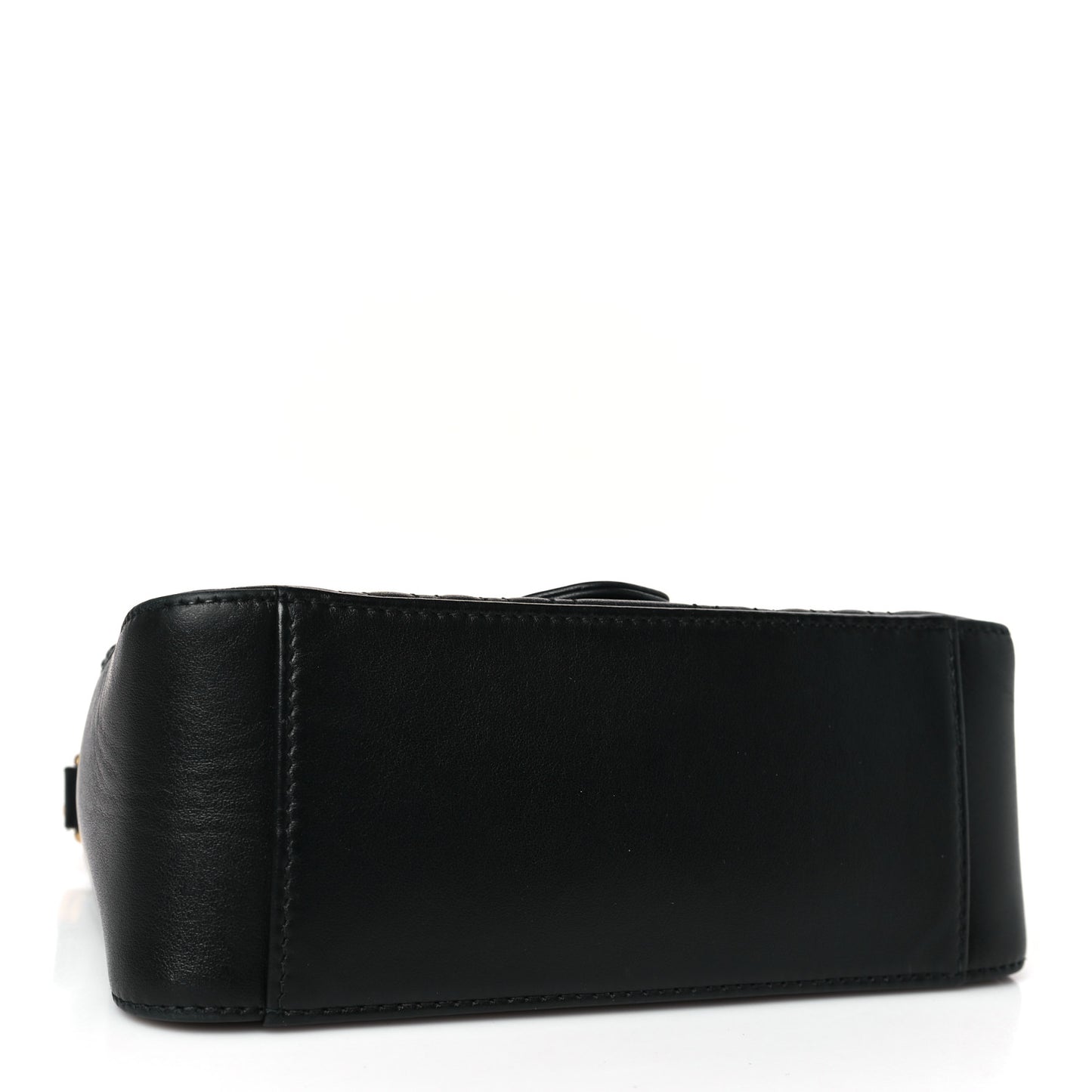 Calfskin Matelasse Mini GG Marmont Top Handle Shoulder Bag Black