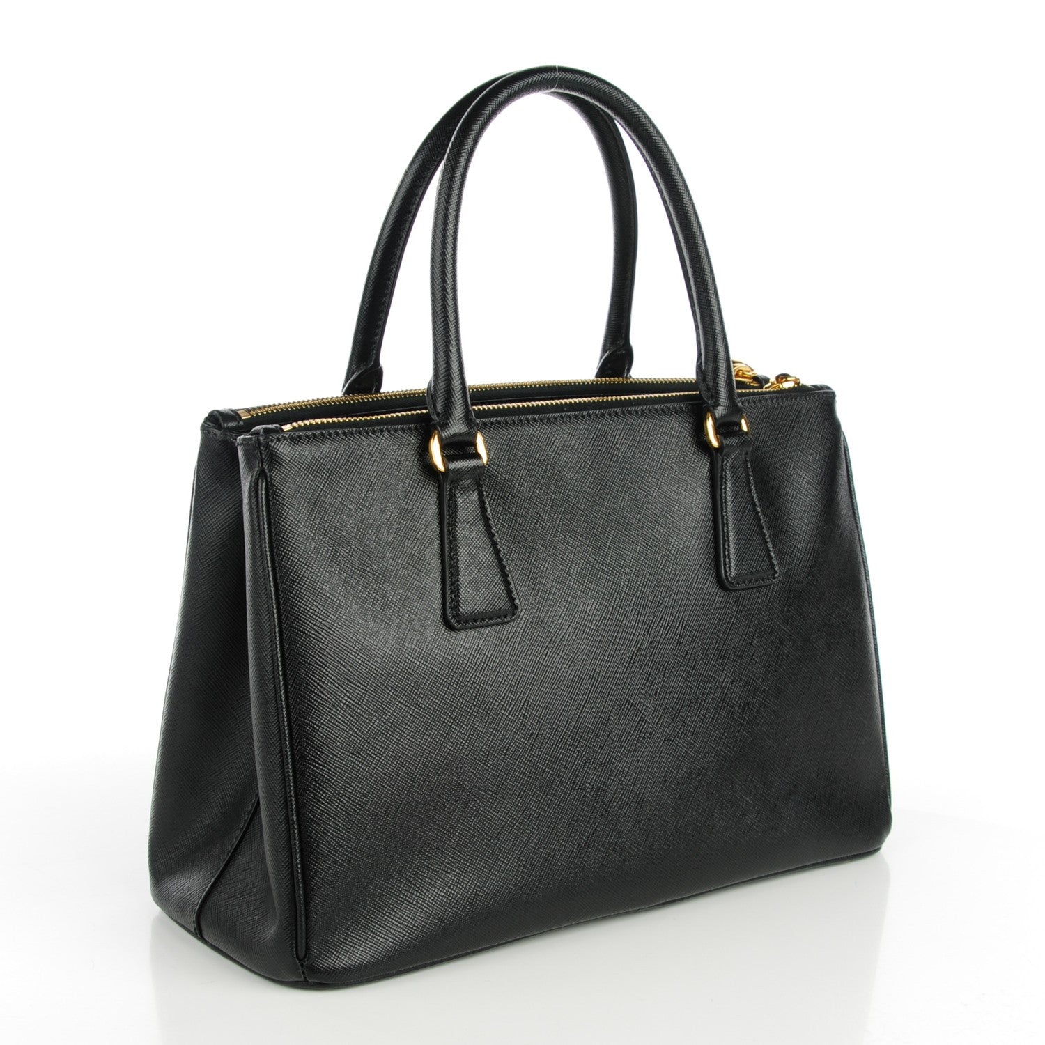 Prada Saffiano Small Galleria Double Zip Tote Black 4 of 10