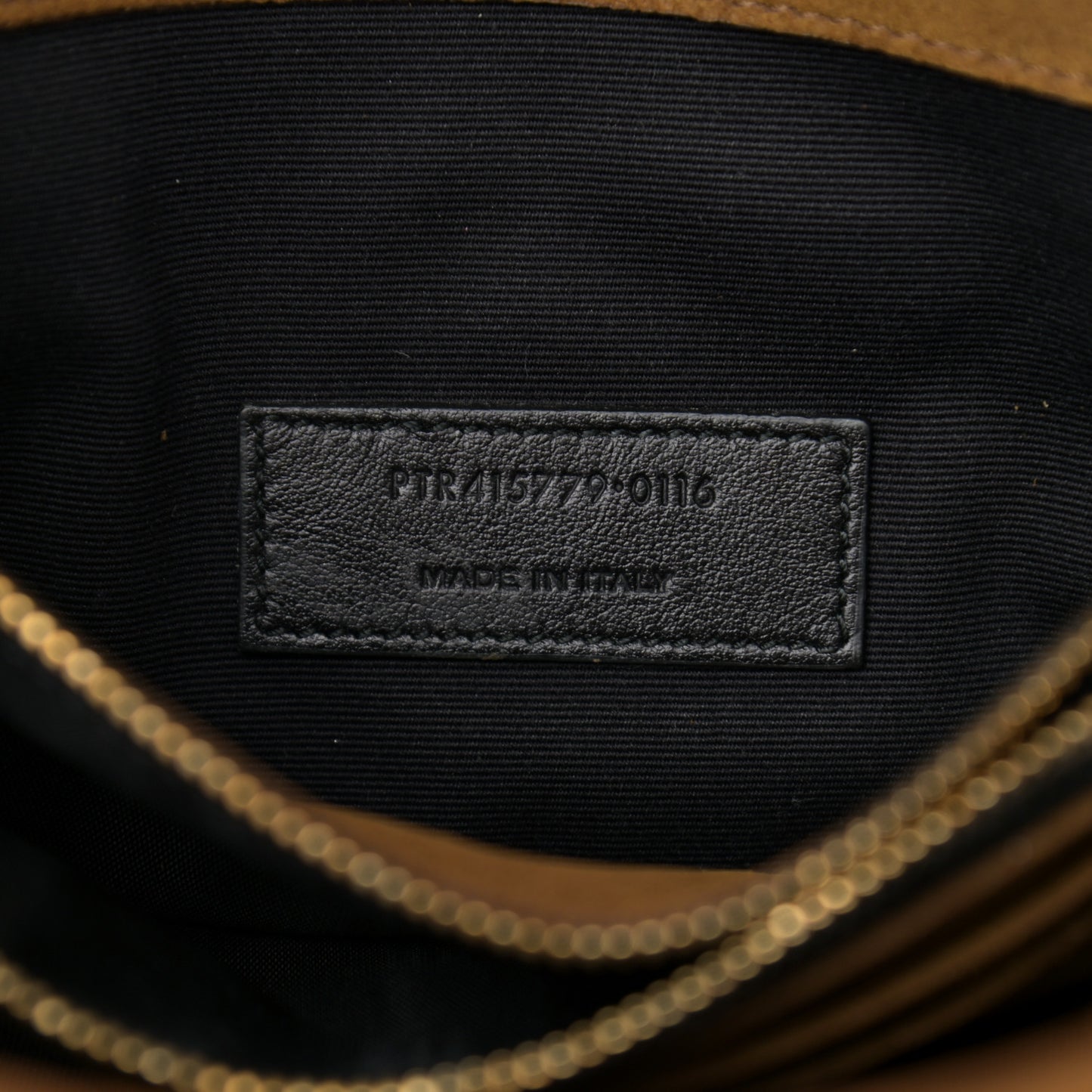 Suede Monogram Chain Wallet Brown