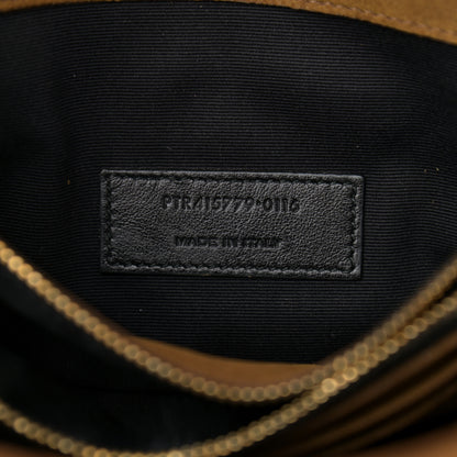 Saint Laurent Suede Monogram Chain Wallet Brown 8 of 13