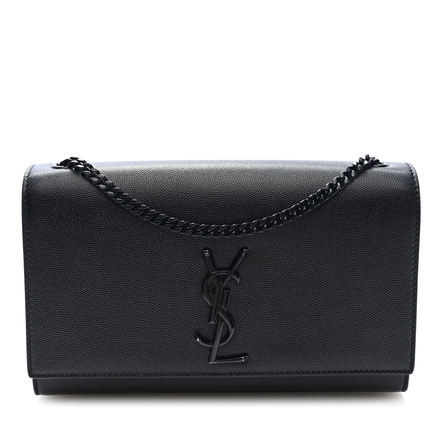 Grain De Poudre Medium Classic Monogram Monochrome Kate Satchel Black