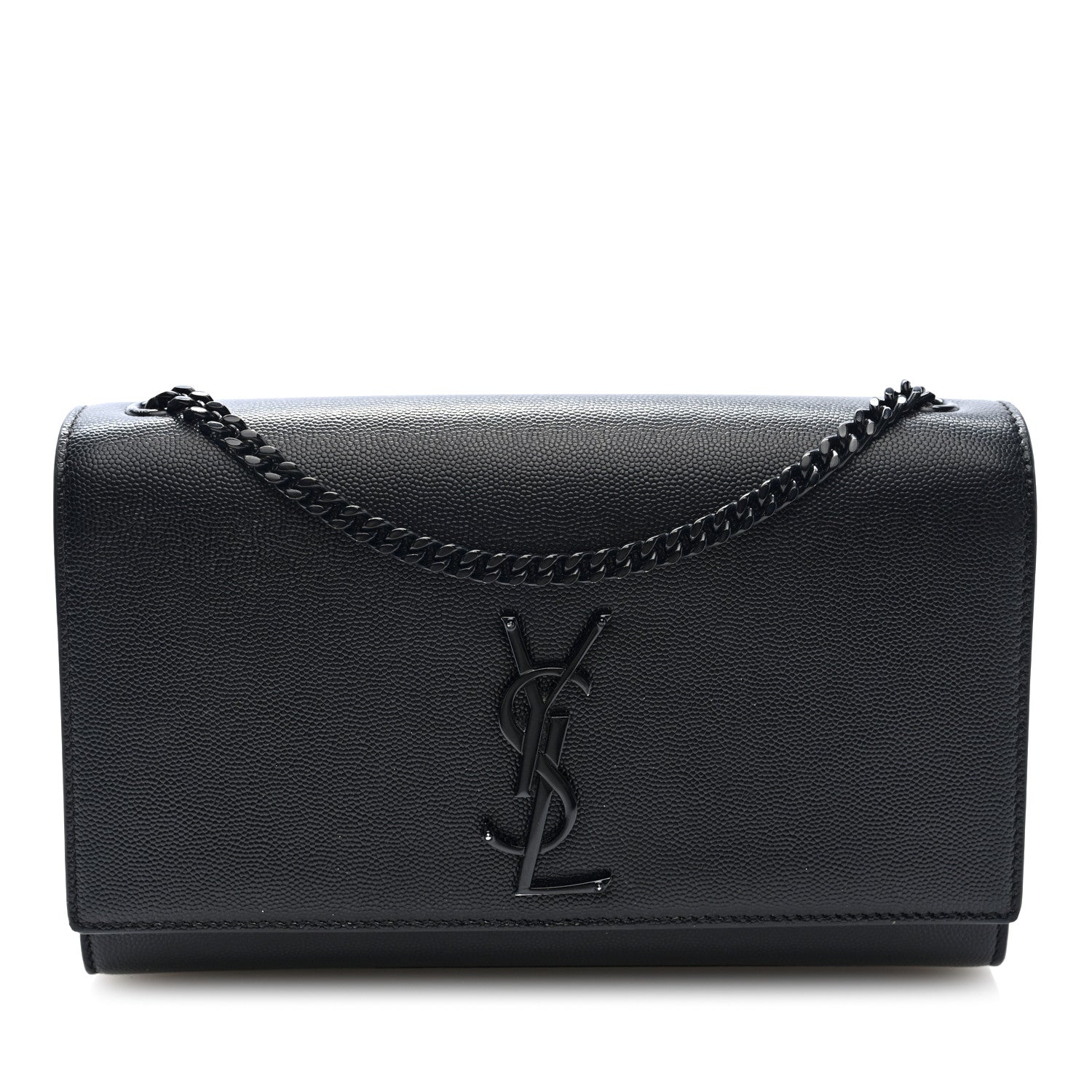 Saint Laurent Grain De Poudre Medium Classic Monogram Monochrome Kate Satchel Black 1 of 8