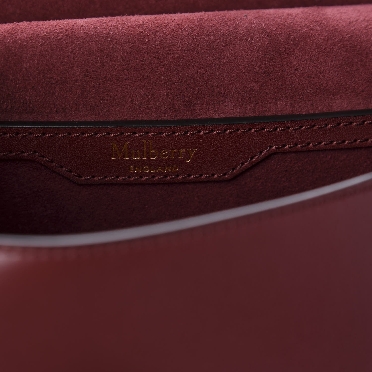 Mulberry Silky Calfskin Ayers Small Amberley Satchel Nordic Blue Crimson 8 of 9
