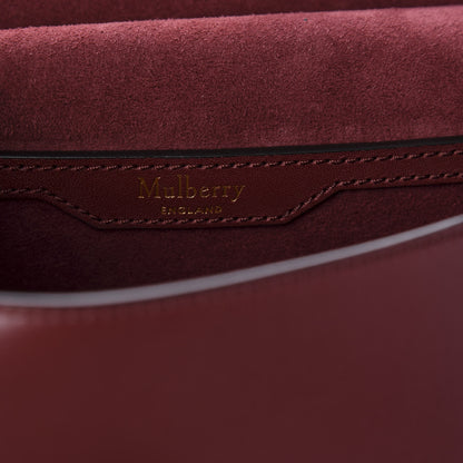 Mulberry Silky Calfskin Ayers Small Amberley Satchel Nordic Blue Crimson 8 of 9