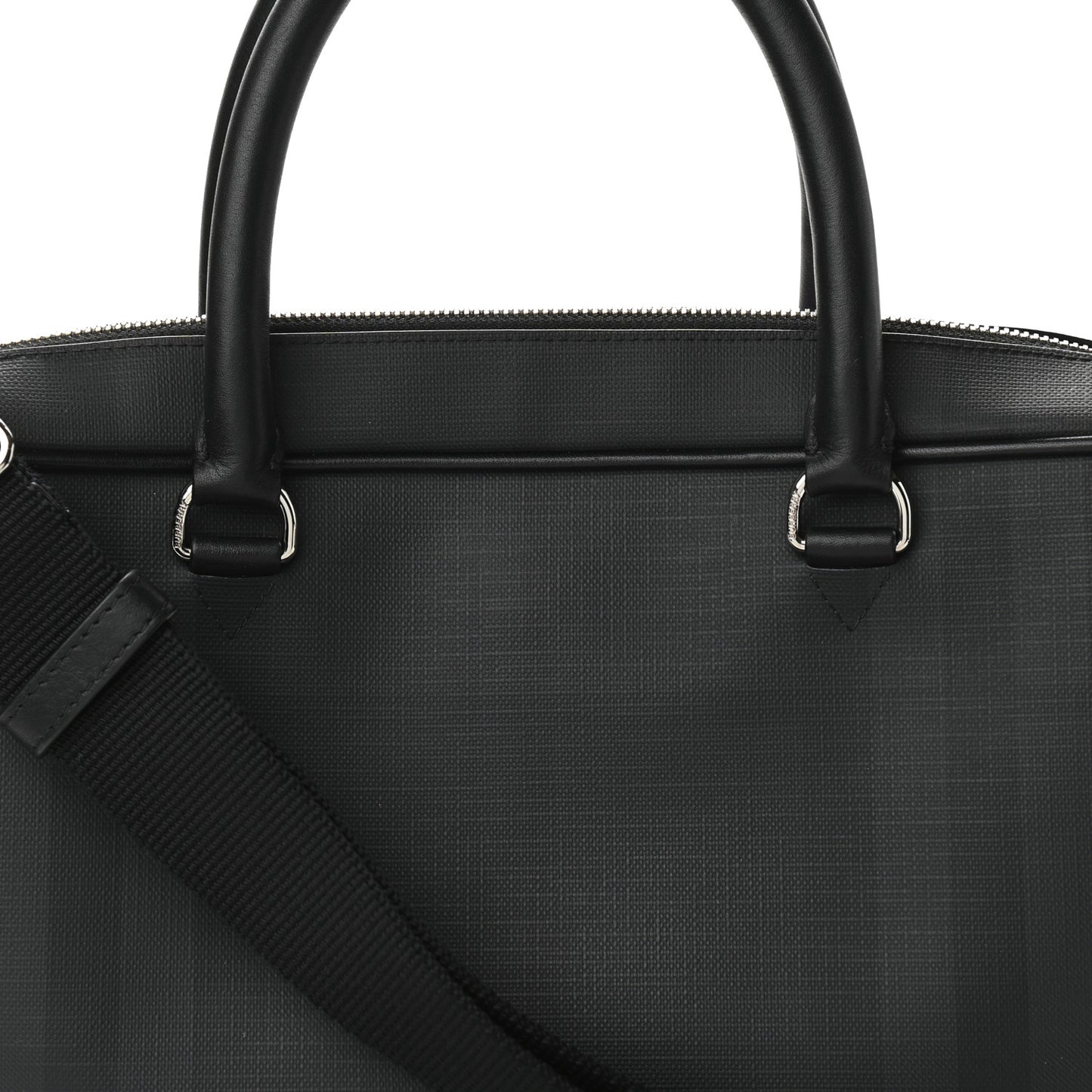London Check Ainsworth Briefcase Dark Charcoal