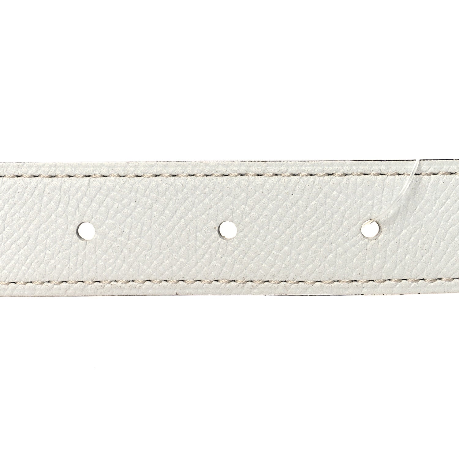 Hermes Epsom 24mm Belt Strap 75 30 White Etoupe 3 of 5