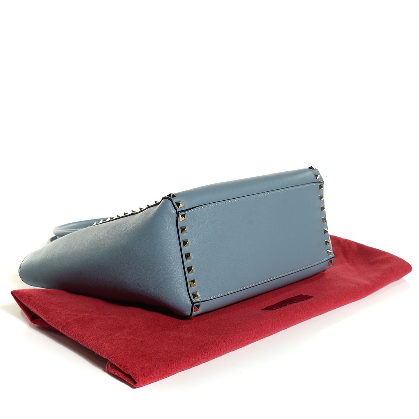 Vitello Rockstud Double Handle Tote London Stone