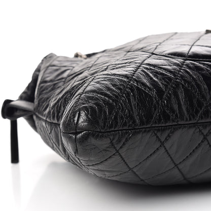 Chanel Aged Calfskin Oversized Reissue Overnight Tote Black 6 of 9