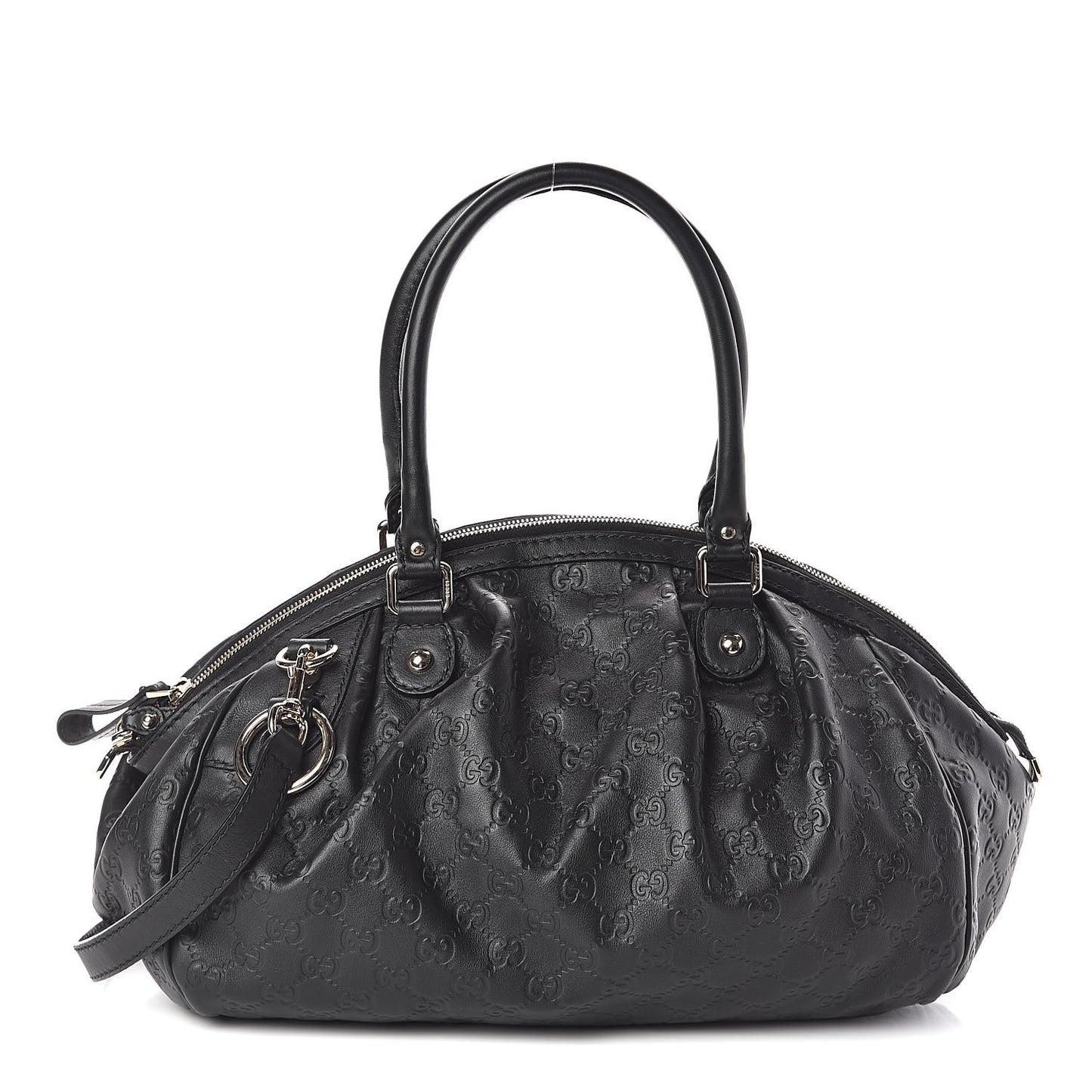 Guccissima Medium Sukey Boston Black