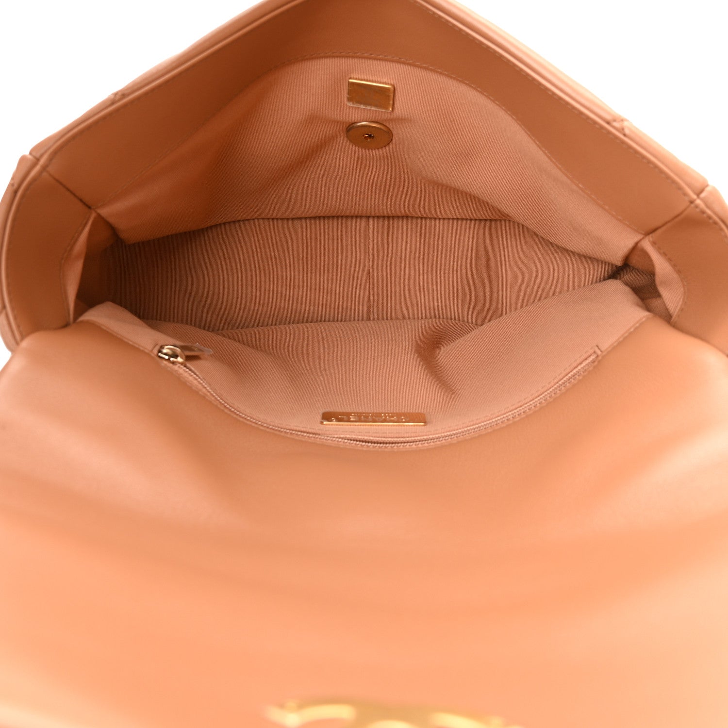 Chanel Lambskin Quilted Large Chanel 19 Flap Brown 5 of 10