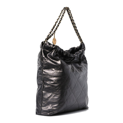 Chanel Shiny Calfskin Quilted Large Chanel 22 Grey 3 of 15