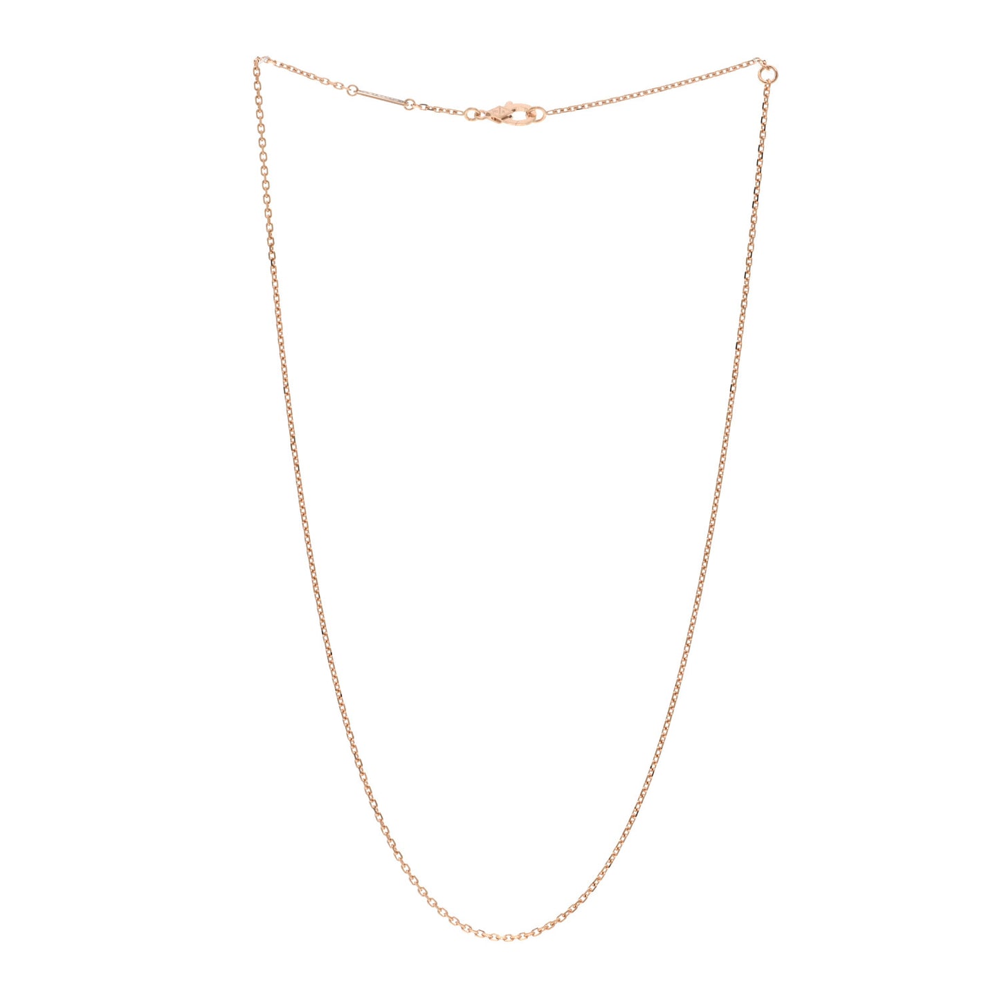 VAN CLEEF & ARPELS 18K Rose Gold Trace Chain Necklace
