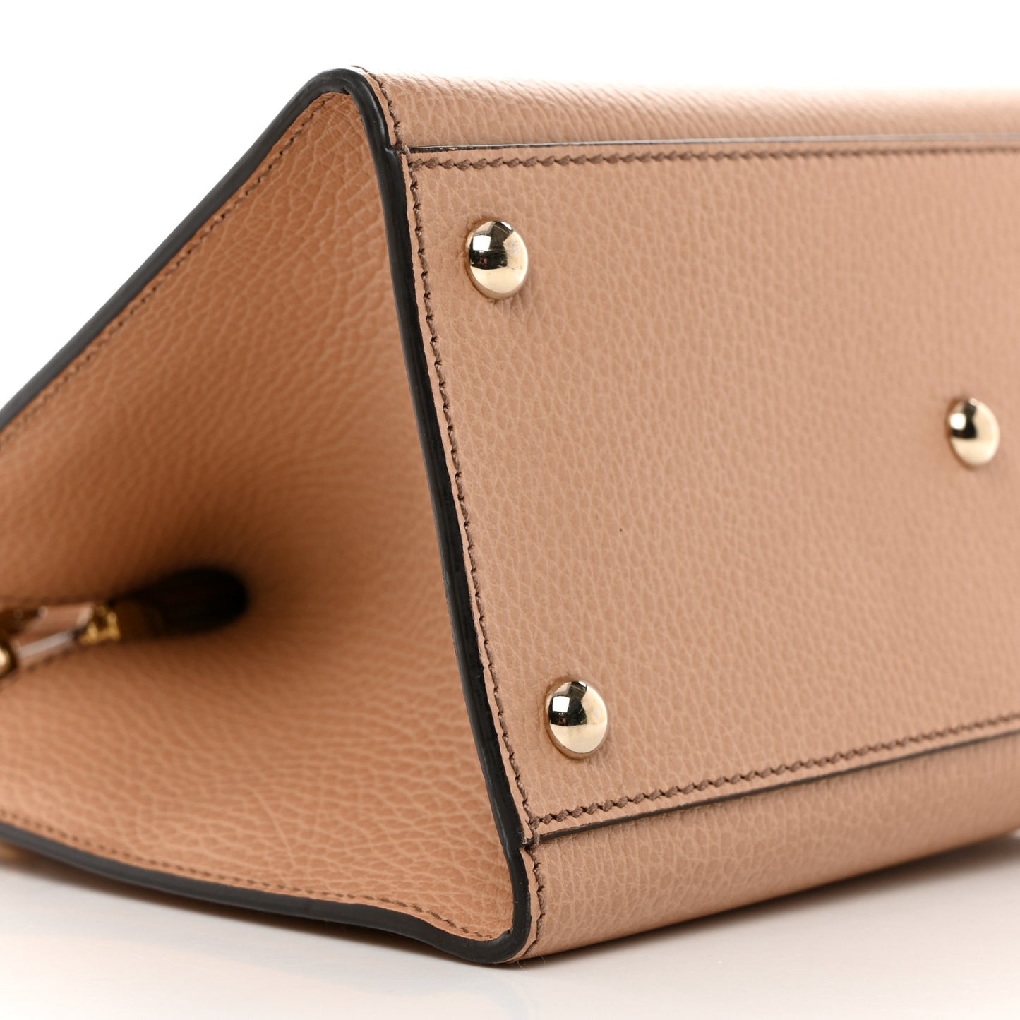 Dollar Calfskin Medium Soho Top Handle Satchel Camelia