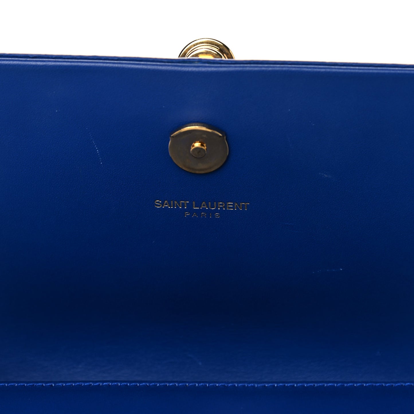 Calfskin Small Classic Monogram Kate Tassel Satchel Royal Blue