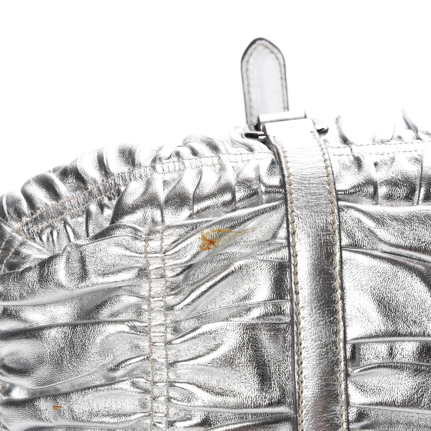 Prada Nappa Gaufre Bowler Argento 10 of 12