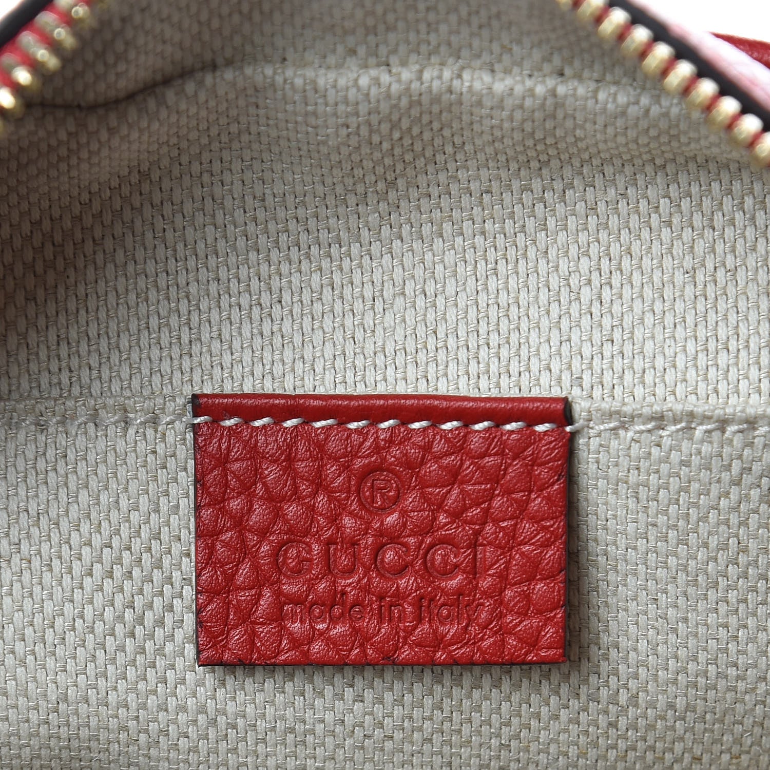 Gucci Pebbled Calfskin Small Soho Disco Bag Tabasco Red 6 of 9