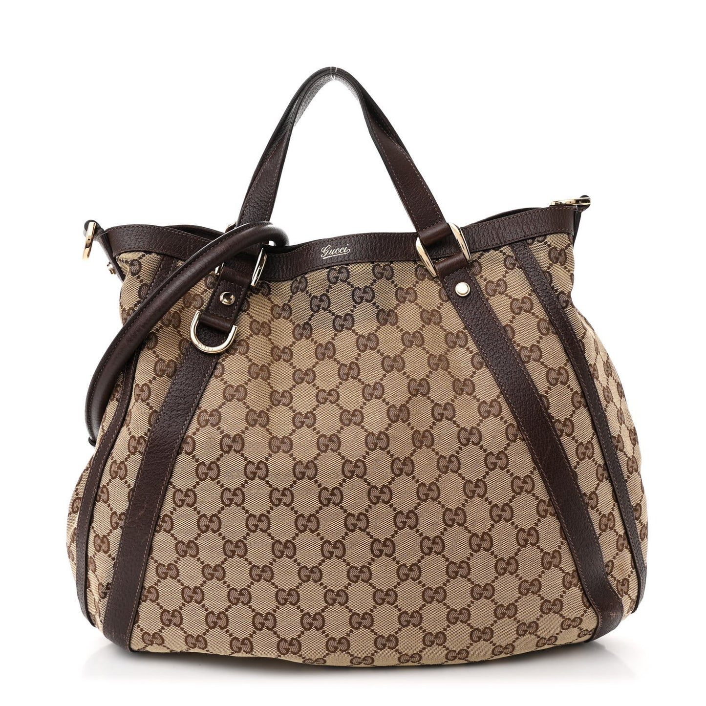 Monogram Medium Abbey Convertible Tote Dark Brown