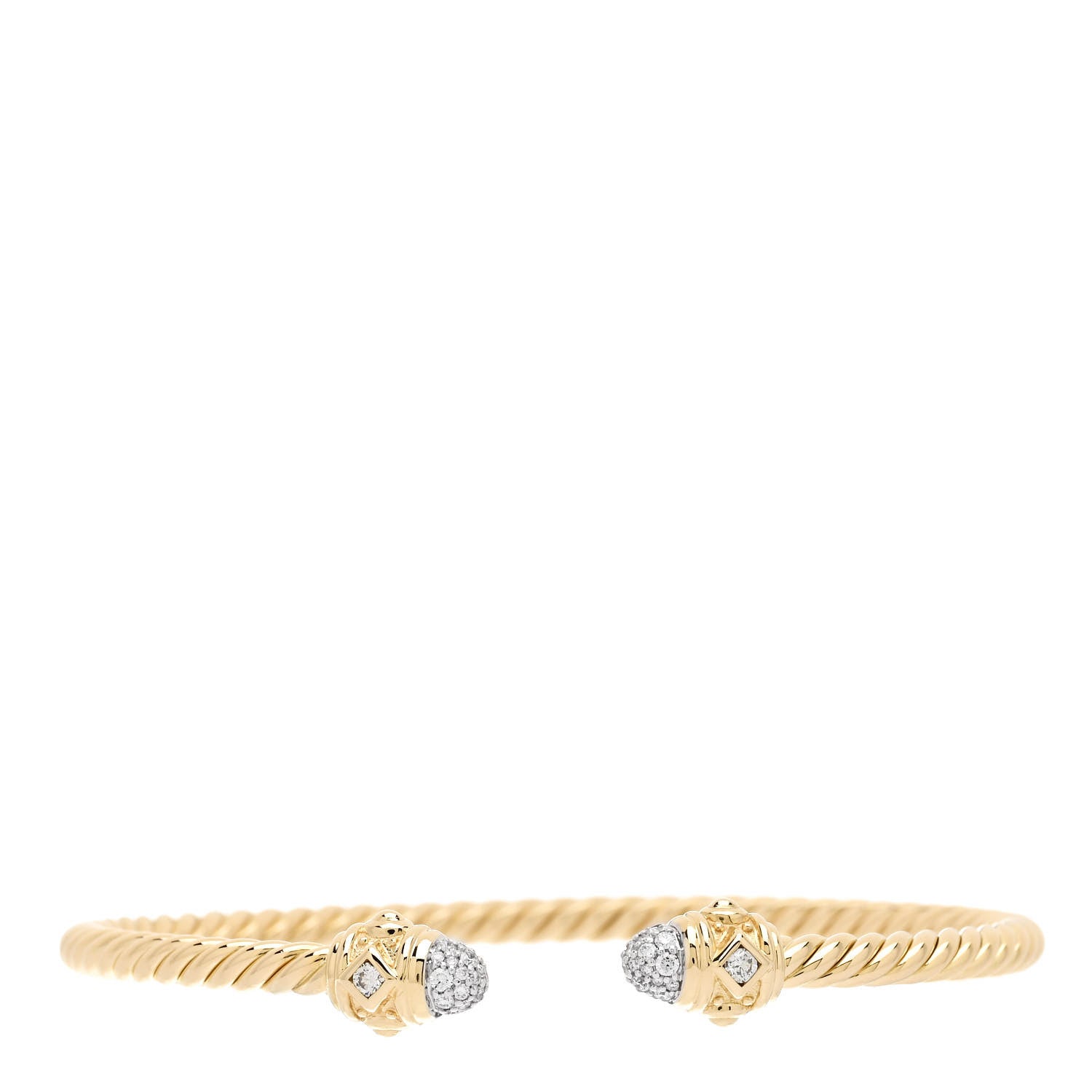 David Yurman 18K Yellow Gold Diamond Renaissance Bracelet 1 of 4