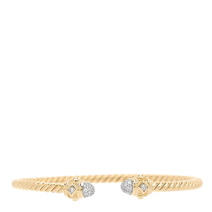 David Yurman 18K Yellow Gold Diamond Renaissance Bracelet 1 of 4