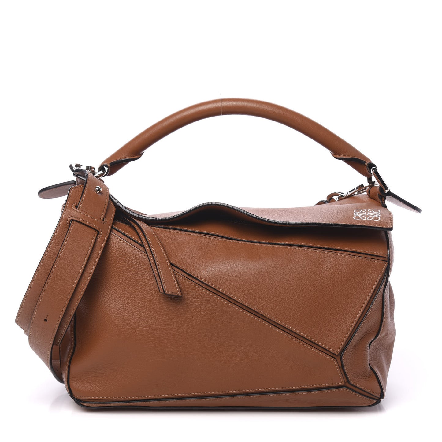 Calfskin Medium Puzzle Bag Tan