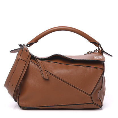 Loewe Calfskin Medium Puzzle Bag Tan 1 of 12