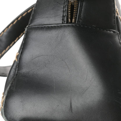 Chanel Calfskin Contrast Stitch Surpique Bowler Black 16 of 18