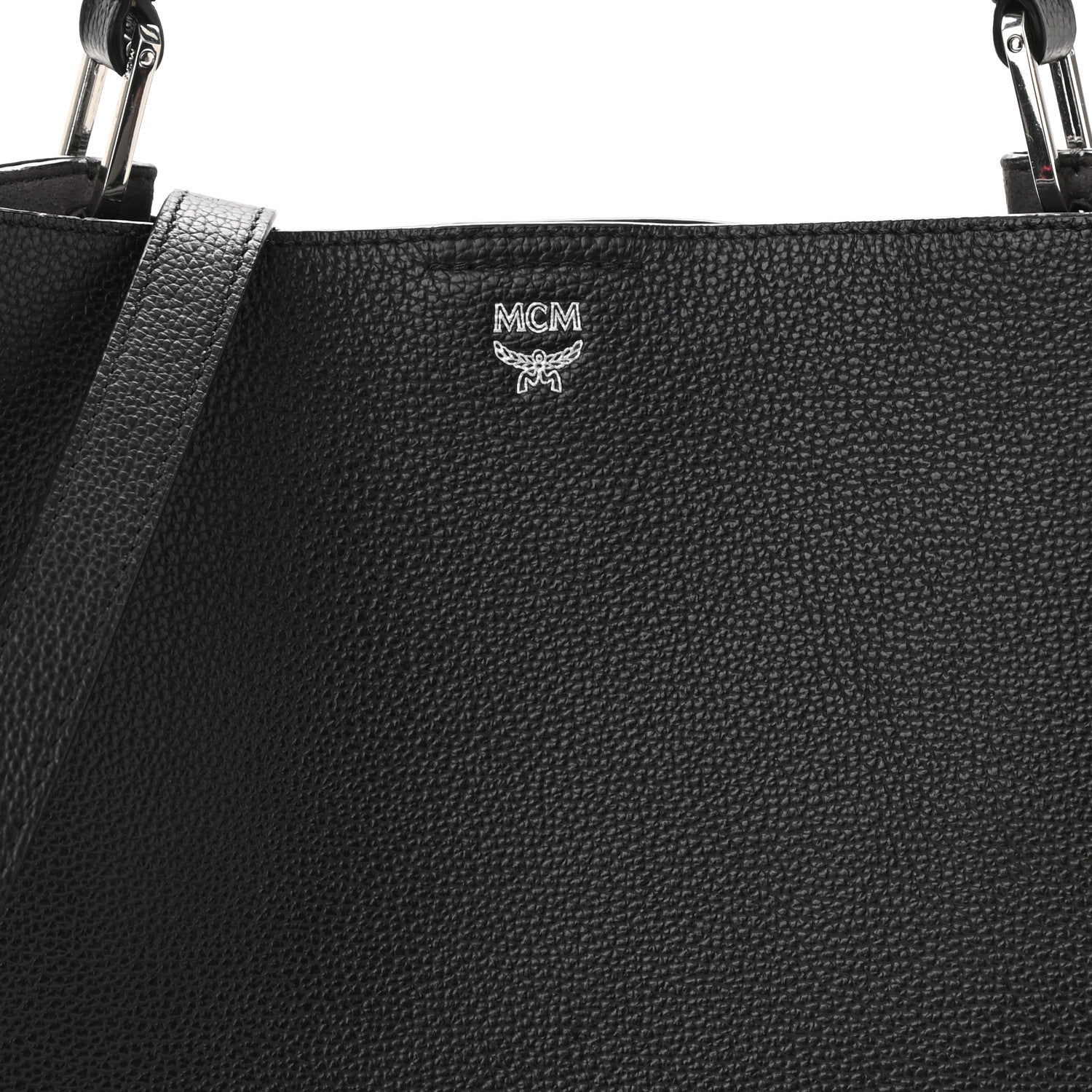 MCM Grained Calfskin Visetos Medium Sarah Hobo Black 7 of 11