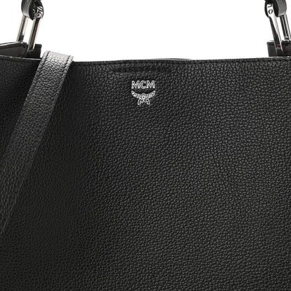 MCM Grained Calfskin Visetos Medium Sarah Hobo Black 7 of 11