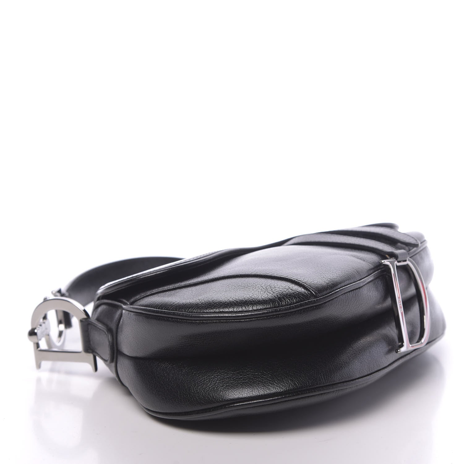 Christian Dior Calfskin Saddle Bag Black 4 of 10