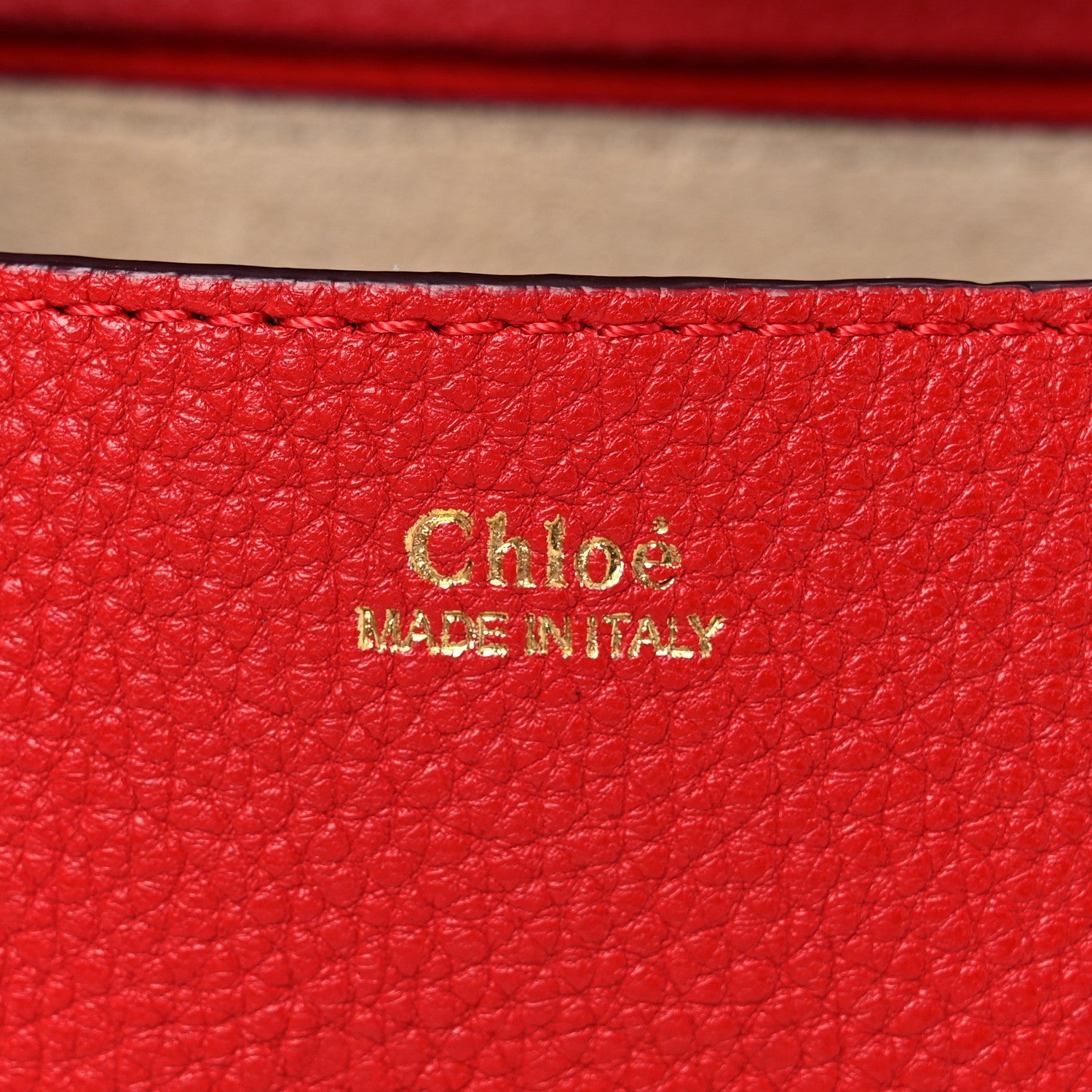 Chloe Grained Lambskin Mini Drew Shoulder Bag Plaid Red 6 of 10