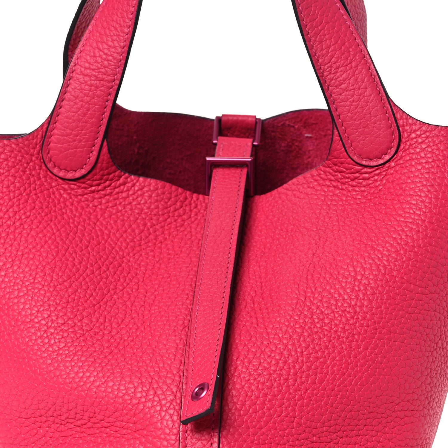 Hermes Taurillon Clemence Monochrome Picotin Lock 18 PM Rose Mexico 7 of 12