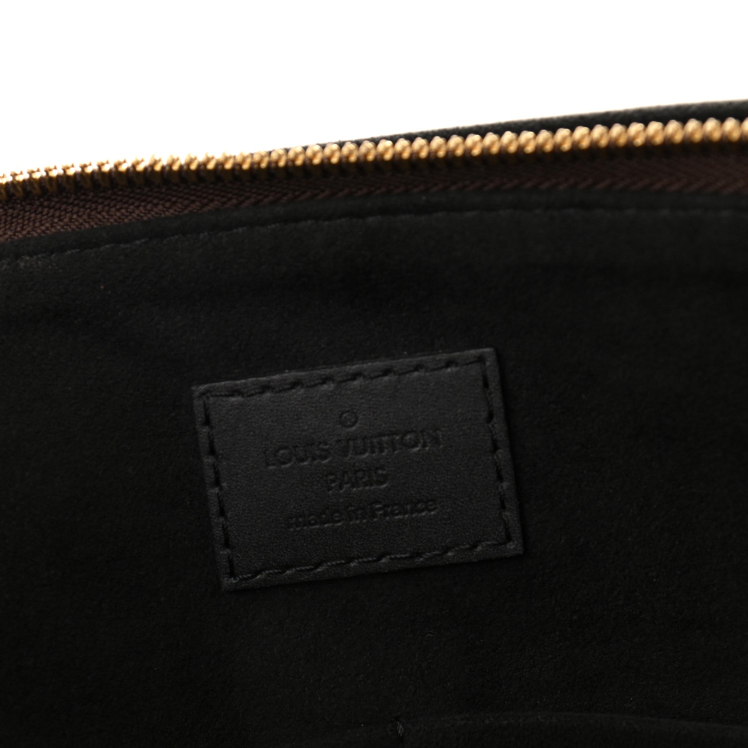 Louis Vuitton Monogram Flower Zipped Tote MM Black 6 of 9