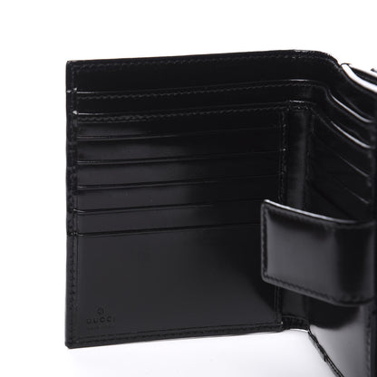 Gucci Imprime Monogram GG Pierce French Flap Wallet Black 7 of 10