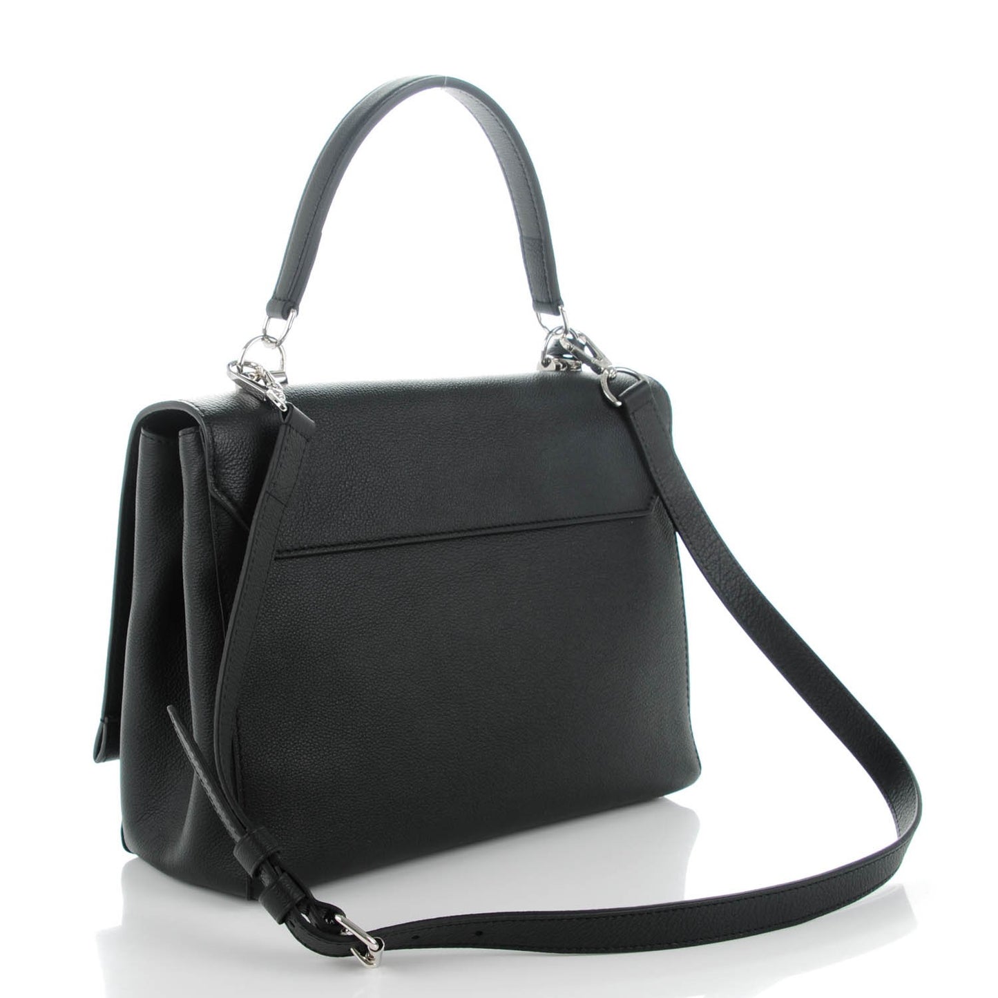 Soft Calfskin Lockme II Top Handle Black