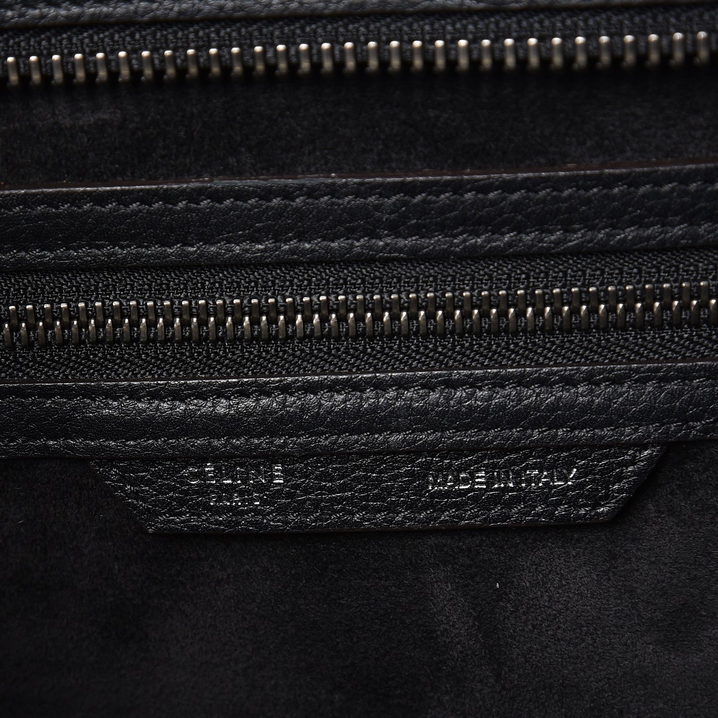 Drummed Calfskin Mini Luggage Black
