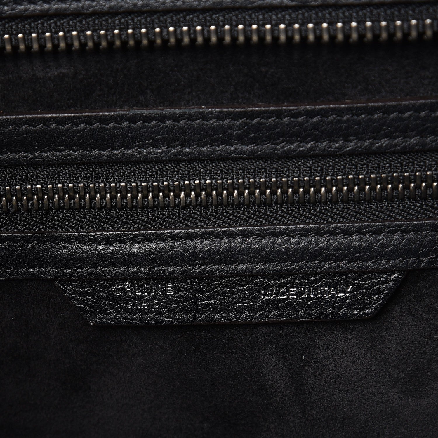 Celine Drummed Calfskin Mini Luggage Black 6 of 11