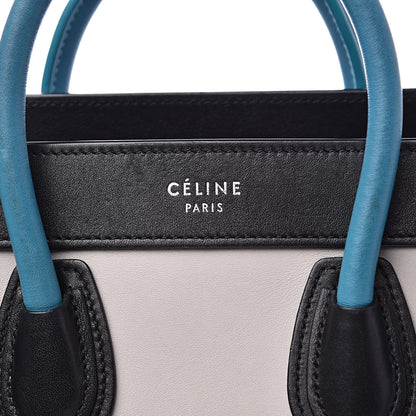 Celine Smooth Calfskin Nano Tri-Color Luggage Turquoise 9 of 15