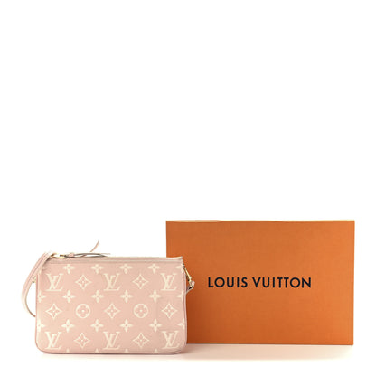 Louis Vuitton Empreinte Monogram Double Zip Pochette Rose 12 of 12