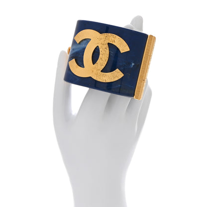 Chanel Resin CC Cuff Blue Multicolor 2 of 4