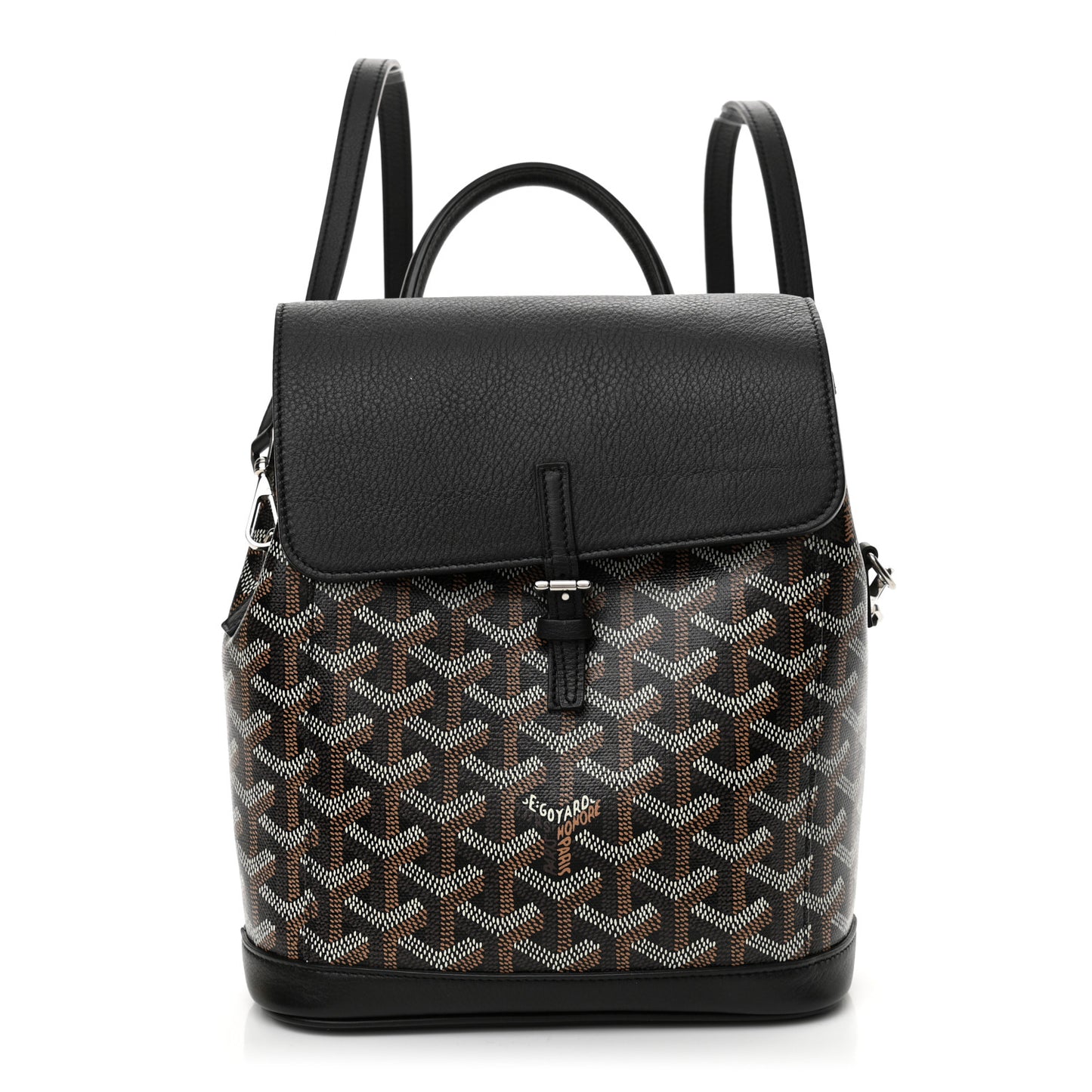 Goyardine Calfskin Mini Alpin Backpack Black