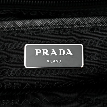 Prada Nylon New Vela Studded Backpack Black White 6 of 9