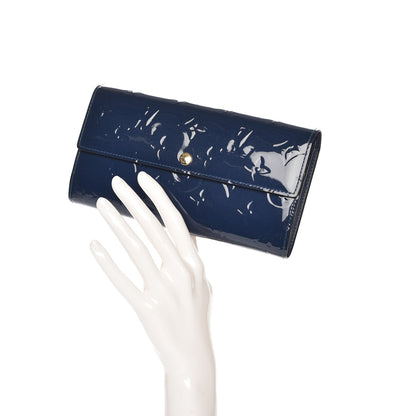 Louis Vuitton Vernis Sarah Wallet Grand Blue 2 of 7
