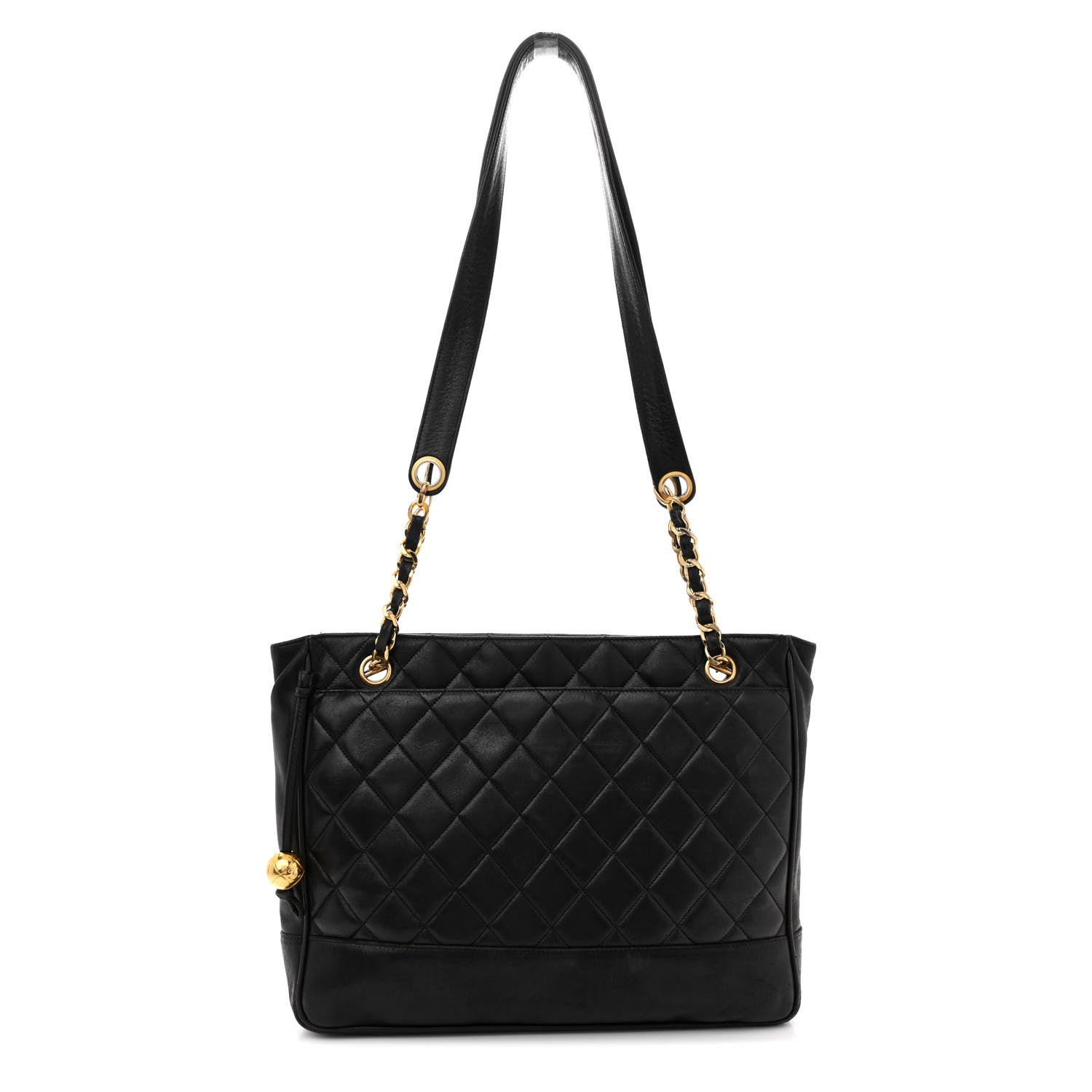 Chanel Lambskin Quilted Shopping Tote Black 1 of 18