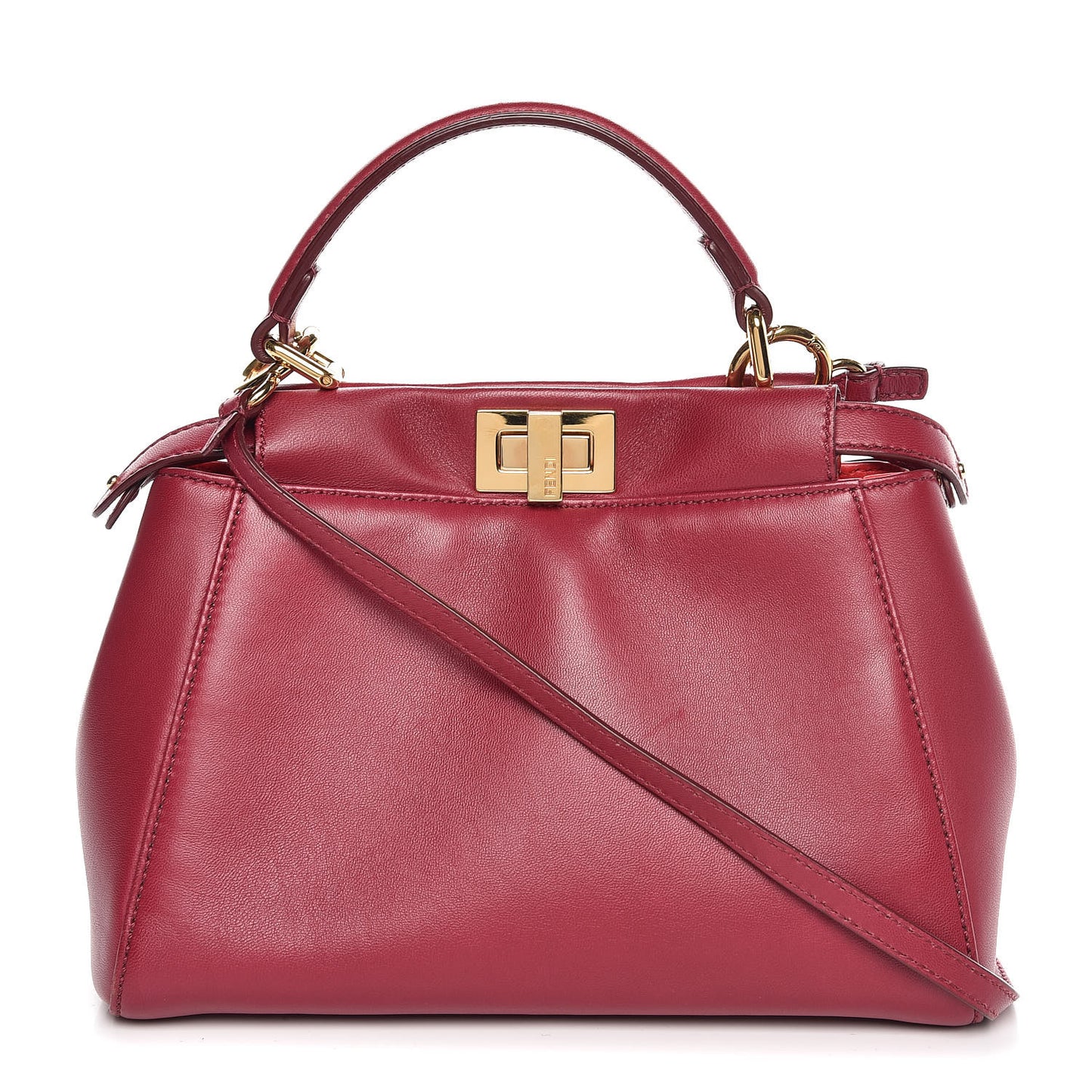 Nappa Monster Eyes Mini Peekaboo Iconic Satchel Amarena Fiamma