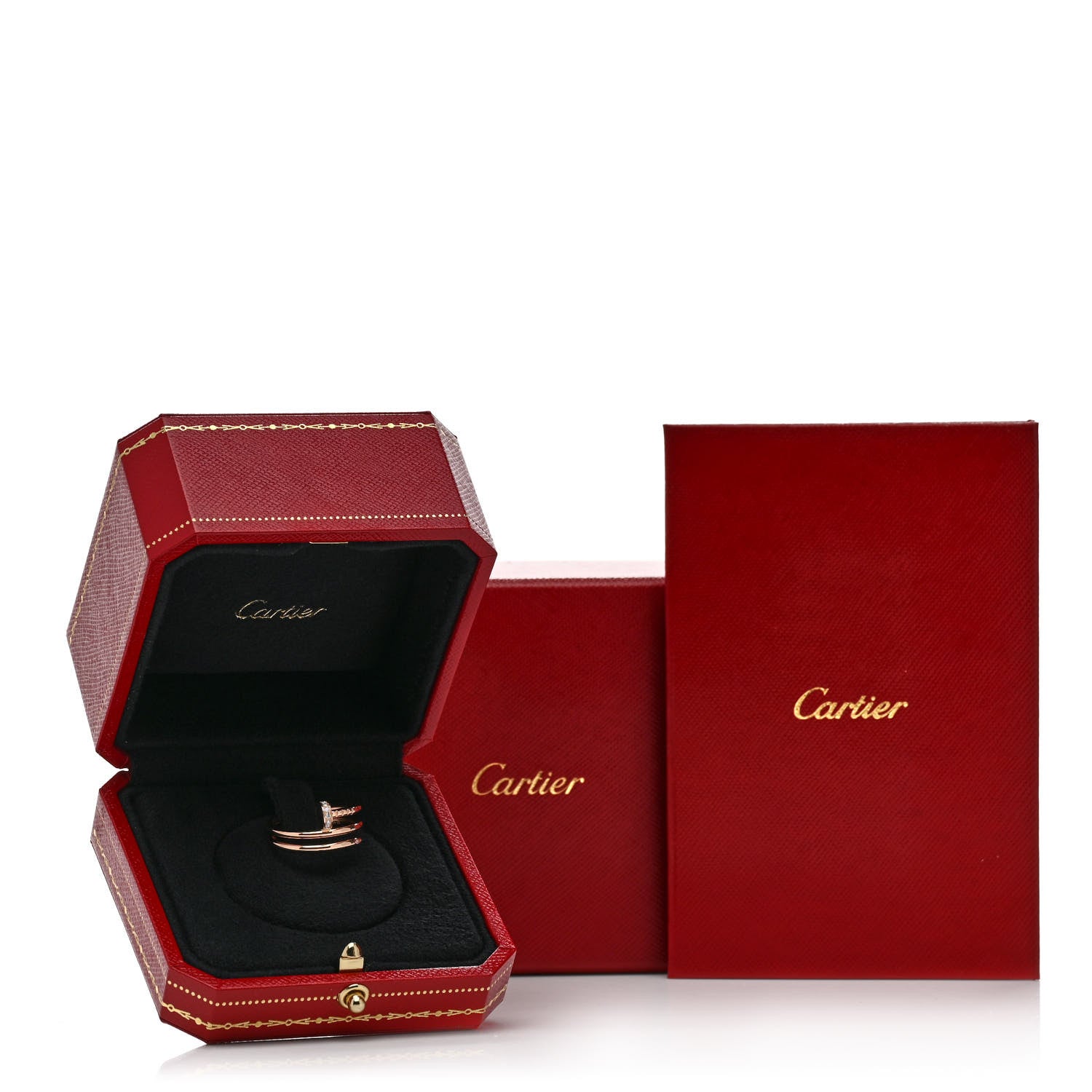 Cartier 18K Pink Gold Diamond Double Juste Un Clou Ring 51 5.75 5 of 5