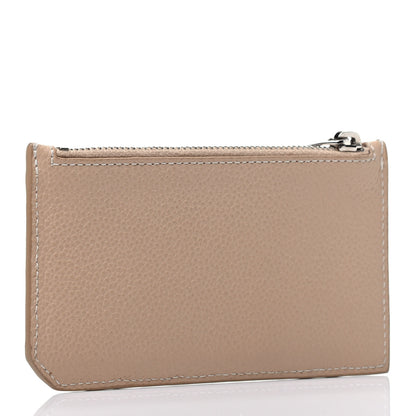 Saint Laurent Grained Calfskin 5 Fragments Zip Pouch Card Holder Nude 2 of 4