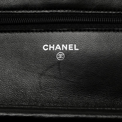 Chanel Lambskin Quilted Wallet On Chain WOC Black 6 of 13